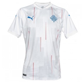 Jalkapallo Pelipaidat Islanti Vieraspaita 2020-2021 Lyhythihainen